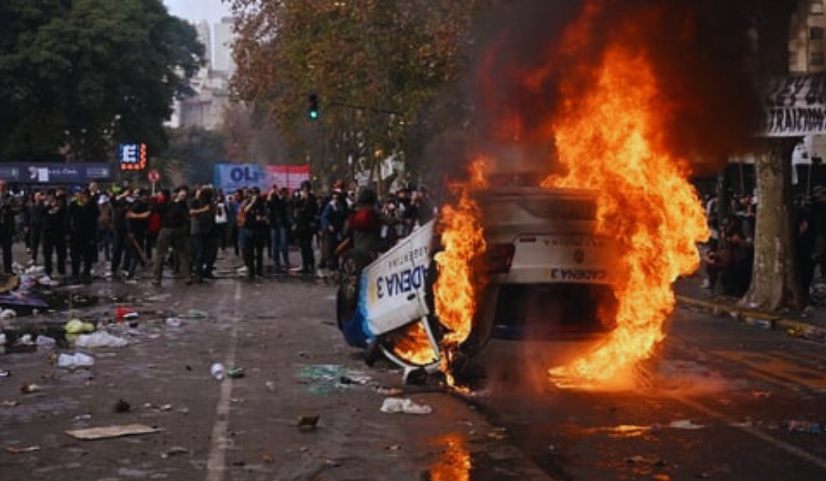 The protests in Buenos Aires 